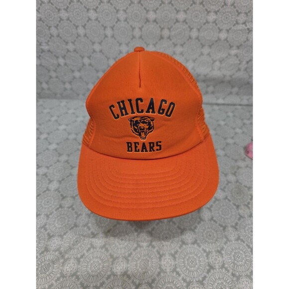 Chicago Bears Trucker Hat Orange NFL Football Mesh‎ Back - Picture 1 of 10